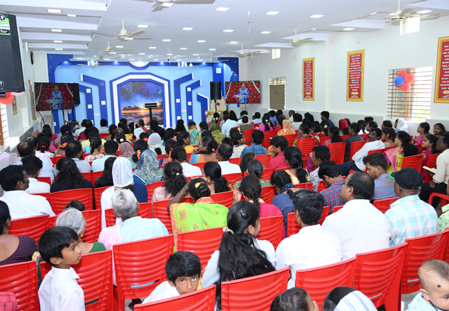 50 students in Bangalore were given free education scholarships in honour of Bro Andrew Richard's 60th birthday for courses ranging from first grade to third-year degrees. The Grace Ministry organisation now provides free education to about 110 students.